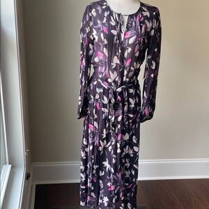 Elegant Floral Long Sleeve Dress